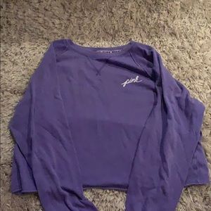 Purple VS pink cropped crew neck